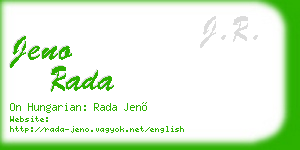 jeno rada business card